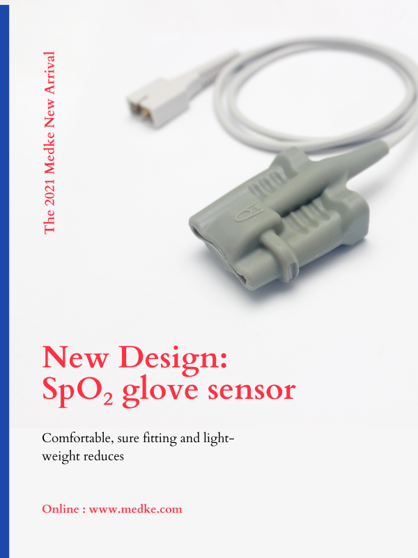 Återanvändbar SpO2-sensor i silikon med mjuk spets