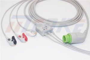 Excellent quality Spo2 Sensor -
 Kontron ECG Cable, Clip, 3 Leads,12 Pin – Medke