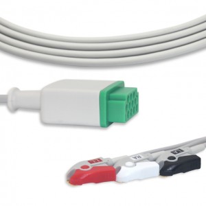 GE-Marquette ECG Cable With 3 Leadwires AHA G3112P