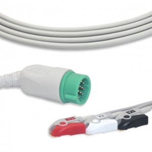 Medtronic-Physio Control  ECG Cable With 3 Leadwires AHA G3115P