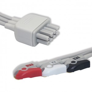 Factory Directly supply Compatible Hp 5-lead Ecg Leadwires Aa2pin With 3ft Cable,Aha Grabber