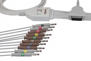 Factory Outlets Medtronic > Physio Control Compatible Direct-connect Ekg Cable 10 Leads Pinch/grabber