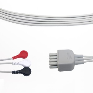 Big Discount Dry Ecg Electrodes -
 Nihon Kohden ECG Leadwire Set,3 LEADS, AHA, Snap – Medke